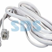 Удлинитель телефонный Rexant (6р4с) 5 метров/белый (10)