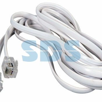 Удлинитель телефонный Rexant (6р4с) 5 метров/белый (10)