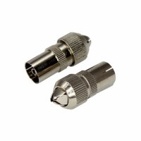 Гнездо TV метал. без пайки (орех) FD-2420 Rexant (100)