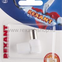 Штекер TV Rexant угловой (1*Bl) белый