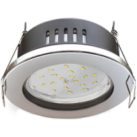 Светильник Ecola GX53 H9 защищенный IP65 встраив. без рефл. хром 98х55