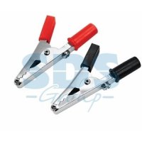 Зажим "крокодил"   5А 55мм красный+черн Rexant (200)