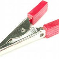 Зажим "крокодил" 10А красный (50)