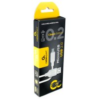 Кабель USB-microB  1м Cablexpert Classic 0.2 2.4A белый коробка (1/200)