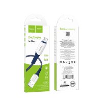 Кабель USB-microB 1м Hoco X70 2.4A нейлон синий коробка (1/31/310)