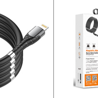 Кабель USB-microB 1м LDNIO LS511 магнитная оплетка 2.4A черный коробка (1/200)