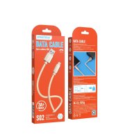 Кабель USB-microB 1м SmartBuy S02 3A золотистый коробка (1/50)