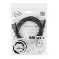 Кабель USB-microB 1.8м Cablexpert золочёные контакты черный (200)