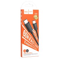 Кабель TypeC-TypeC 1м Hoco X88 3A 60Вт PD чёрный коробка (1/34)