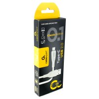 Кабель USB-TypeC 1м Cablexpert Classic 0.1 3A белый коробка (1/200)