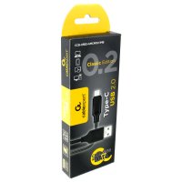Кабель USB-TypeC 1м Cablexpert Classic 0.2 3A чёрный коробка (1/200)