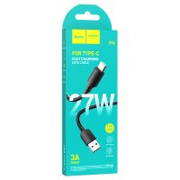 Кабель USB-TypeC 1м Hoco X96 3A 27Вт чёрный коробка (1/31/310)