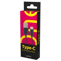 Кабель USB-TypeC 1м Perfeo ONE чёрный коробка (1/60)