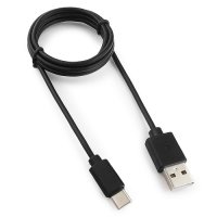 Кабель USB-TypeC 1м Гарнизон 2.4A, чёрный, пакет (1/200)