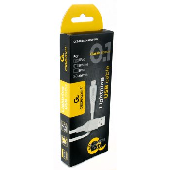 Кабель USB-iPhone8pin 1м Cablexpert Classic 0.1 2.1A белый коробка (1/200)