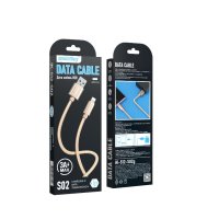 Кабель USB-iPhone8pin 1м SmartBuy S02 3A золотистый коробка (1/50)