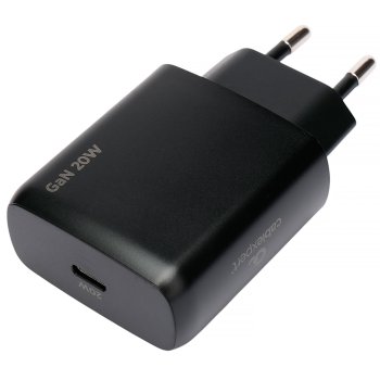 Адаптер 220В TypeC QC4.0/PD Cablexpert PC-60 3A, 20Вт GaN, чёрный, пакет (1/180)