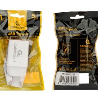 Адаптер 220В USB Cablexpert PC-39, 5Вт, 1A, белый, пакет (1/200)