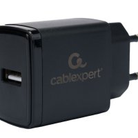 Адаптер 220В USB Cablexpert PC-57 5Вт, 1A, чёрный, пакет (1/200)