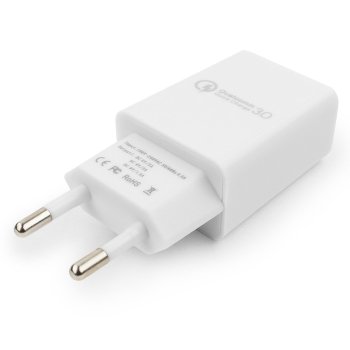 Адаптер 220В USB QC3.0 Cablexpert PC-16 3A белый (200)