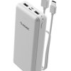 Мобильный аккумулятор (powerbank) 20000мАч Космос 2*USB 5V 2,4А белый (1/20)