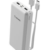 Мобильный аккумулятор (powerbank) 20000мАч Космос 2*USB 5V 2,4А белый (1/20)