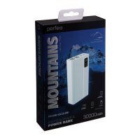 Мобильный аккумулятор (powerbank) 30000мАч Perfeo MOUNTAINS PD+QC 3.0/1 Type-C/4 USB/Выход: 3A, max 22,5W/LED белый (1/10)