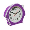 Будильник домик 11,7*10,5 Классика корпус фиолетовый с белым Рубин (1/20)