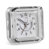 Будильник Рубин квадрат 7*7см Графический вихрь корпус прозрачный кварцевый механизм (1/50)