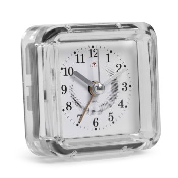 Будильник Рубин квадрат 7*7см Графический вихрь корпус прозрачный кварцевый механизм (1/50)