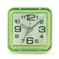 Будильник 21 ВЕК квадрат 7*7см корпус зеленый кварцевый механизм (40)