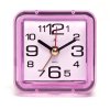 Будильник квадрат 7*7 Классика корпус розовый Рубин (1/40)
