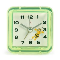 Будильник квадрат 7*7 Пчёлка корпус зелёный Рубин (1/40)