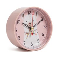 Будильник круг d8 Альпака корпус розовый Рубин (1/40)