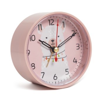 Будильник круг d8 Альпака корпус розовый Рубин (1/40)