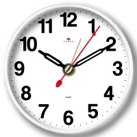 Будильник круг d8 Классика корпус белый Рубин (1/40)