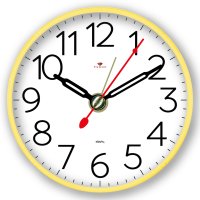 Будильник круг d8 Классика корпус жёлтый Рубин (1/40)