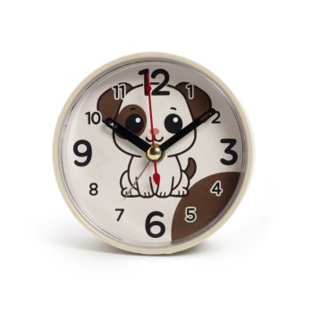 Будильник круг d8 Щенок корпус хаки Рубин (1/40)