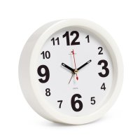 Будильник круг d15 Классика корпус белый Рубин (1/20)