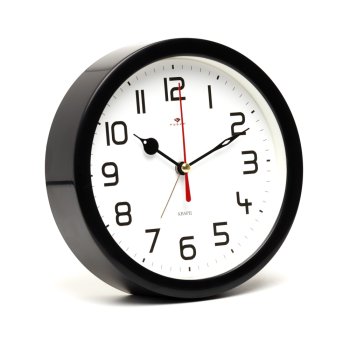 Будильник круг d15 Классика корпус чёрный Рубин (1/20)