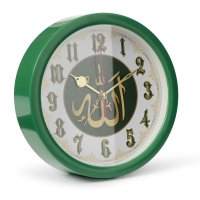 Будильник круг d15 Молитва корпус зелёный Рубин (1/20)