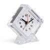 Будильник ромб 8,5*9 Классика корпус прозрачный Рубин (1/40)