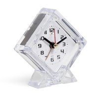 Будильник ромб 8,5*9 Классика корпус прозрачный Рубин (1/40)