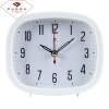 Будильник Рубин квадратный 12,5*10,5см Классика корпус белый кварцевый механизм (1/20)