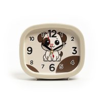 Будильник Рубин квадрат 12,5*10,5см Щенок корпус хаки (1/20)