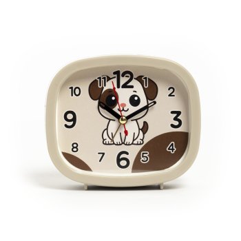 Будильник Рубин квадрат 12,5*10,5см Щенок корпус хаки (1/20)