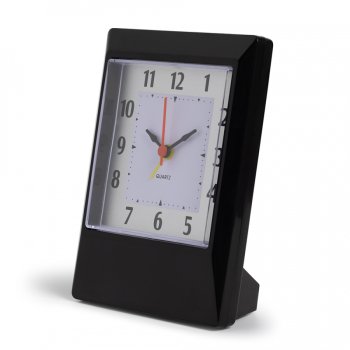 Будильник Рубин квадрат 14*10см Классика корпус черный (1/20)