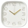 Часы настенные квадрат пластик 25*25 Классика корпус белый+золото Рубин (1/10)