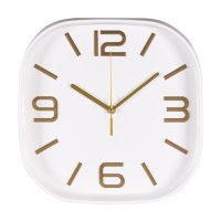 Часы настенные квадрат пластик 29,5*29,5 Классика корпус белый Рубин (1/10)