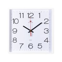 Часы настенные квадрат пластик 30*30 Классика корпус белый (1/10)
